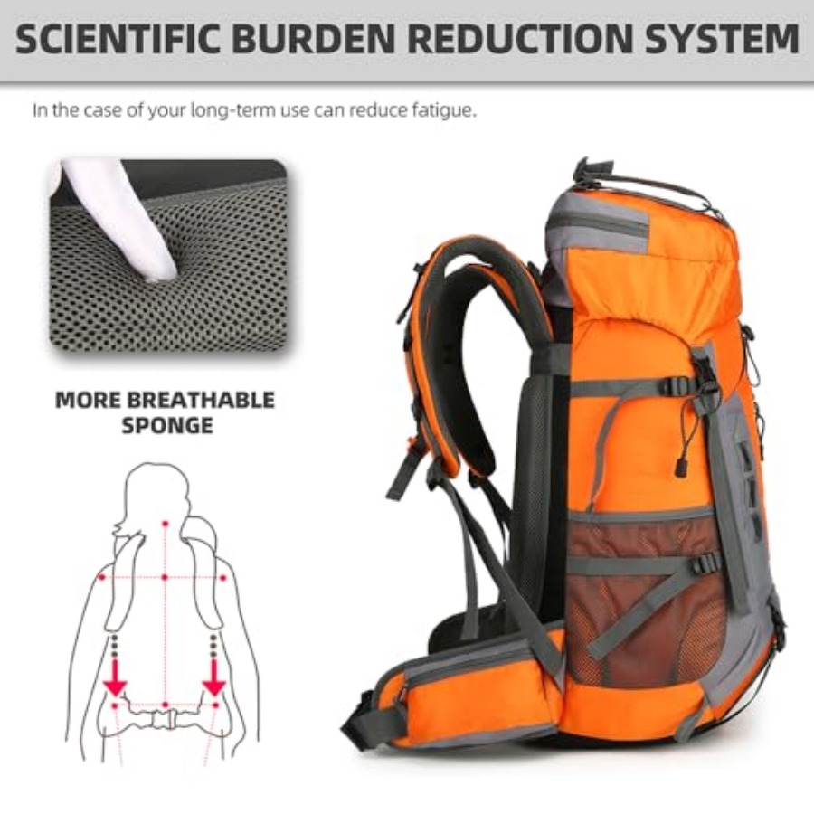 60L Hiking Backpack for Men an - Rain Cover Backpack review and price