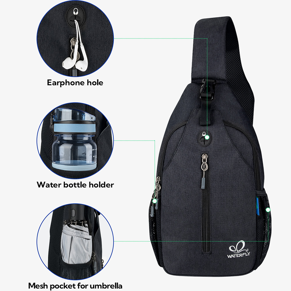 WATERFLY Crossbody Sling Bag C - Sling Backpack Shoulder review and price