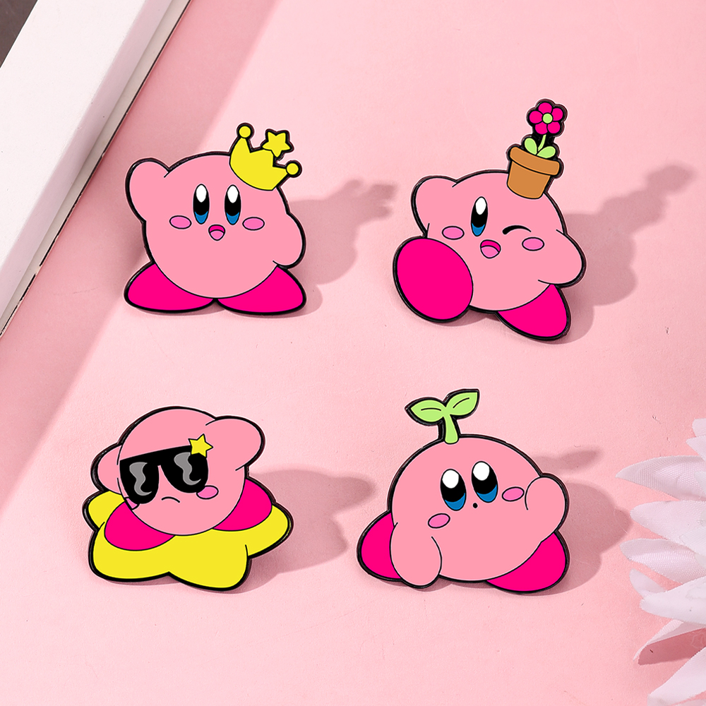 4pcs Kirby Enamel Lapel Pins S - Fashion Backpack Women review and price