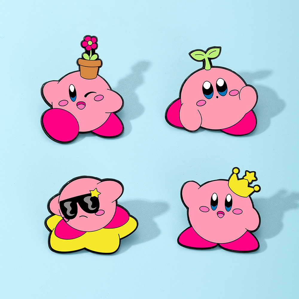 4pcs Kirby Enamel Lapel Pins S - Fashion Backpack Women review and price