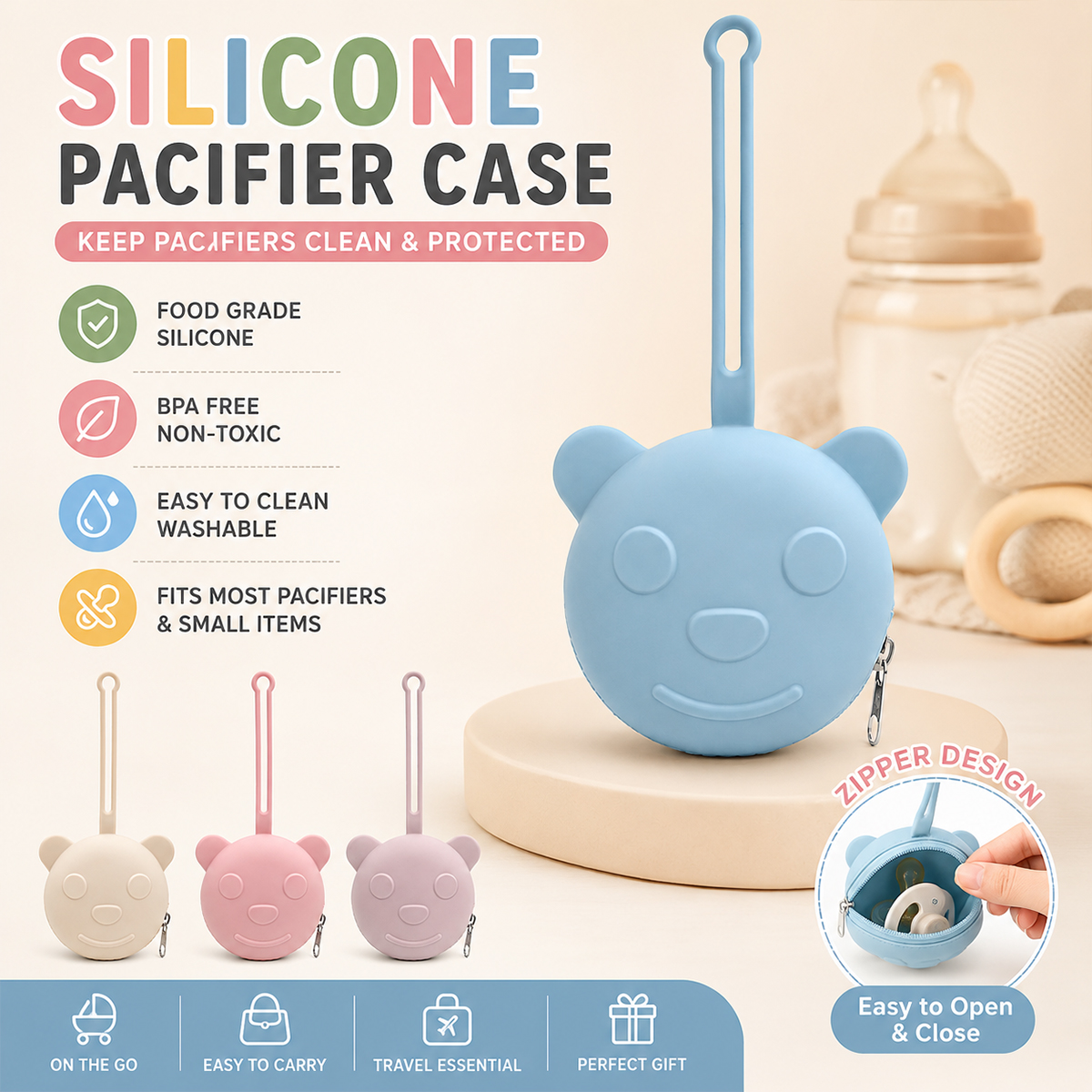 Portable silicone pacifier bag - Backpack Diaper Bag review and price