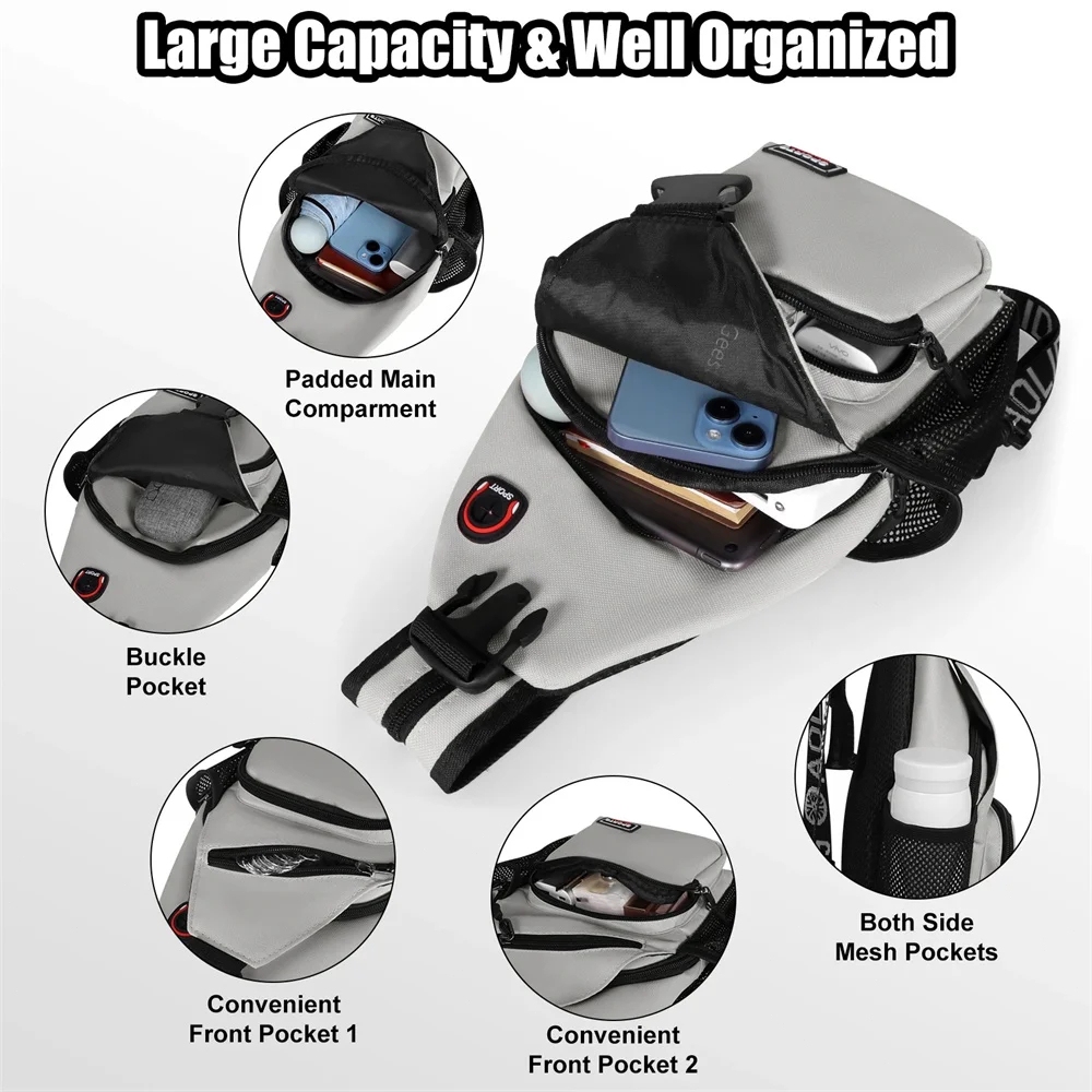 Multi-pocket Casual Chest Bag  - Sling Backpack Shoulder review and price