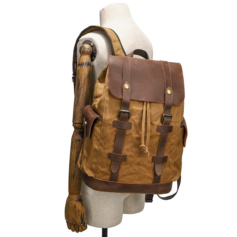 Men's Backpack Vintage Waxed C - Leather Backpack Vintage review and price