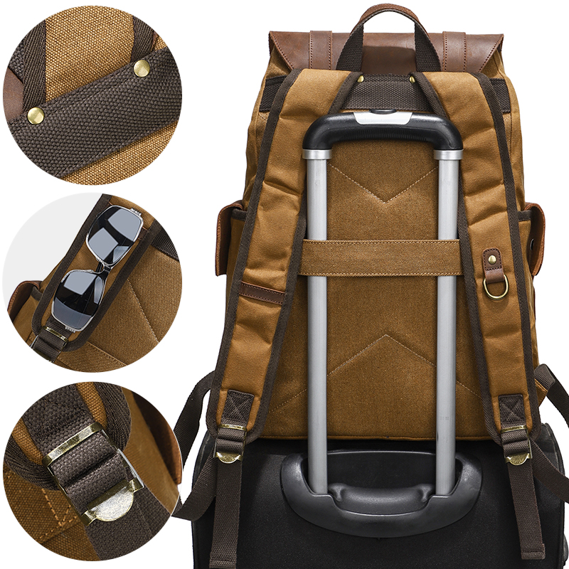 Men's Backpack Vintage Waxed C - Leather Backpack Vintage review and price