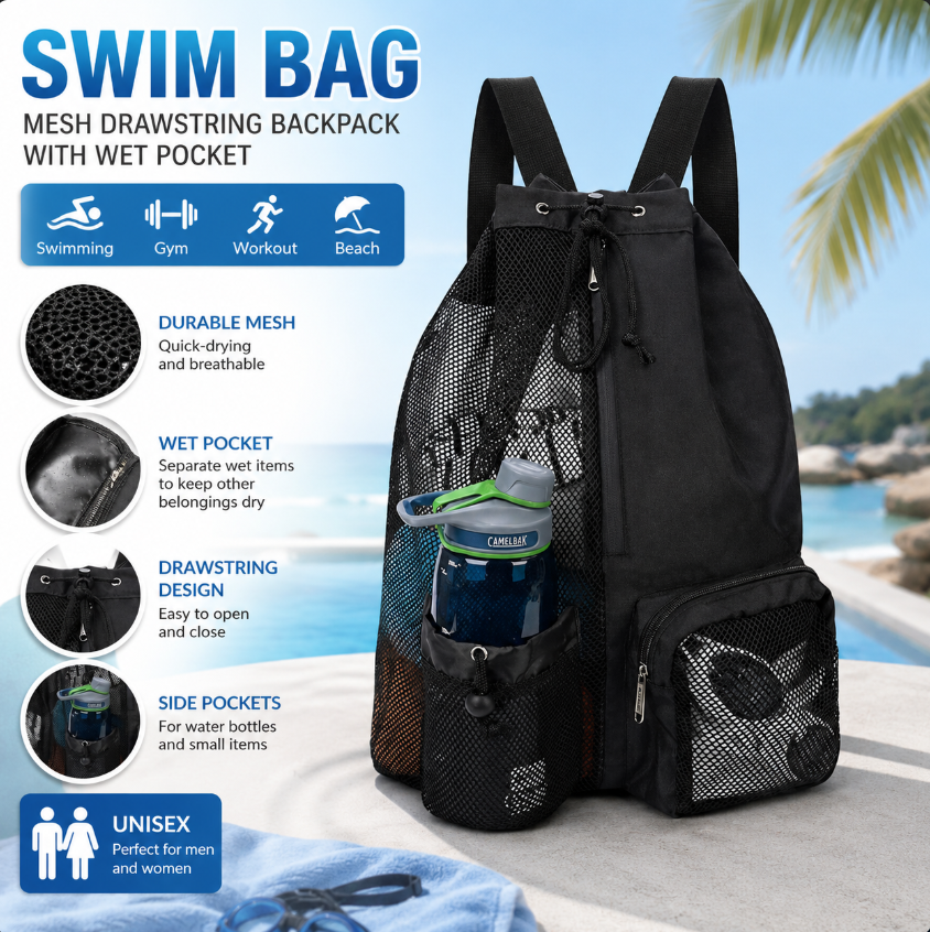 Drawstring Beach Storage Bag M - Drawstring Gym Bag review and price