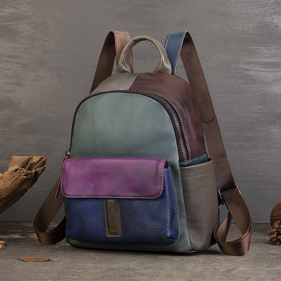 【New Arrival】 Vintage Color Bl - Leather Backpack Vintage review and price