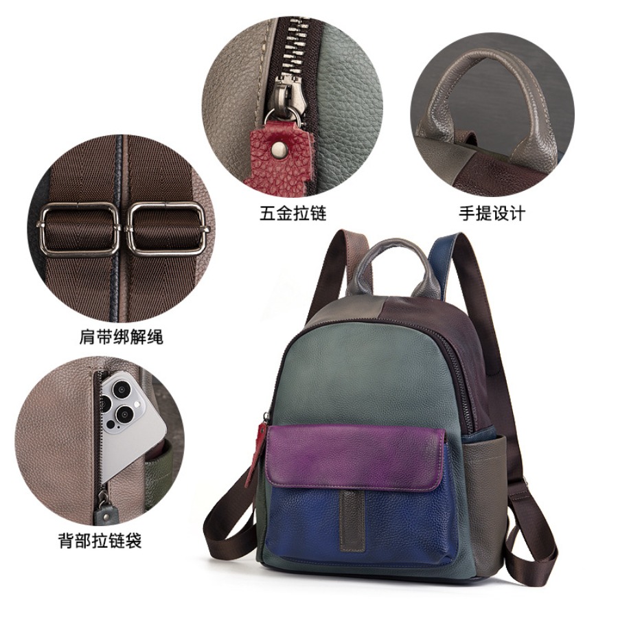 【New Arrival】 Vintage Color Bl - Leather Backpack Vintage review and price