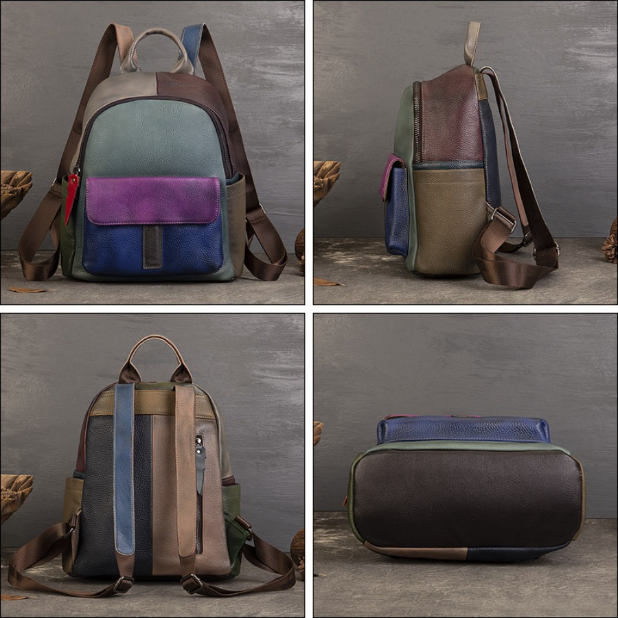 【New Arrival】 Vintage Color Bl - Leather Backpack Vintage review and price
