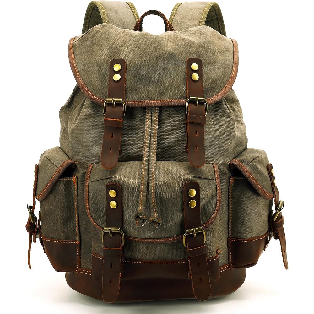 Vintage Canvas Leather Backpac - Leather Backpack Vintage review and price