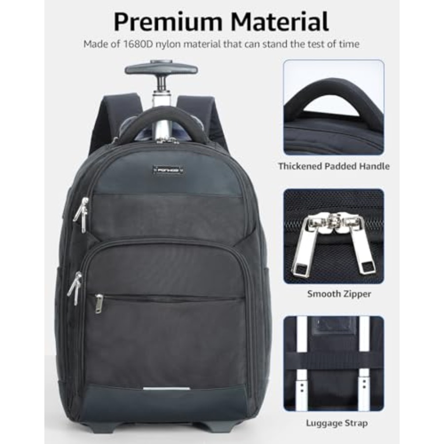 Rolling Backpack 30L Travel La - Laptop Backpack 15.6 review and price