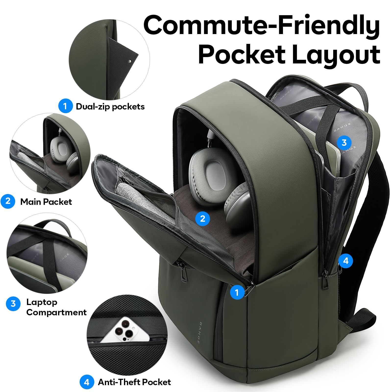 BANGE Fashion Simple Design Wo - Laptop Backpack 15.6 review and price