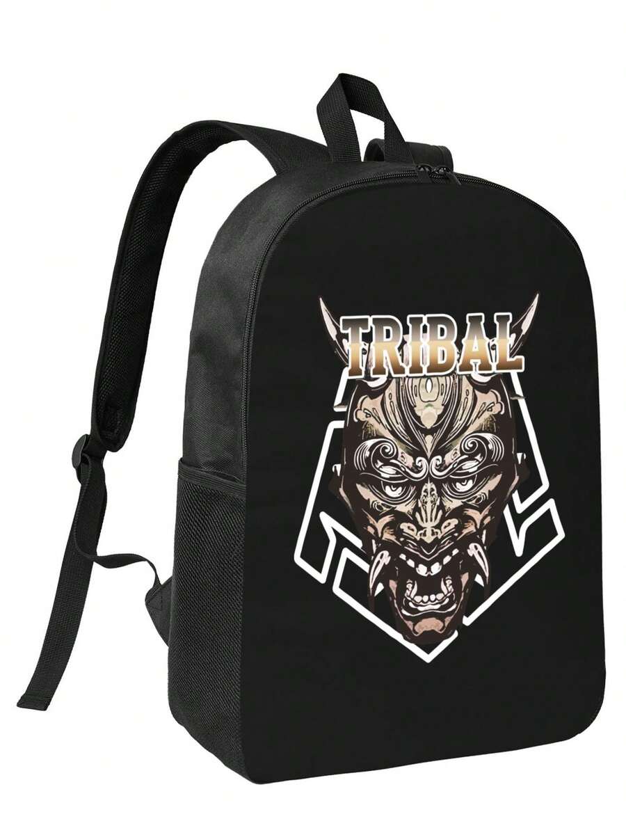 Tribal Demon Print Waterproof  - Travel Backpack Anti Theft review and price
