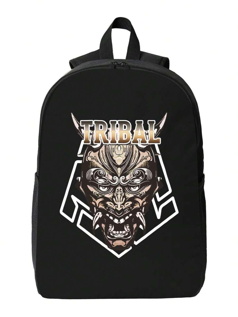 Tribal Demon Print Waterproof  - Travel Backpack Anti Theft review and price
