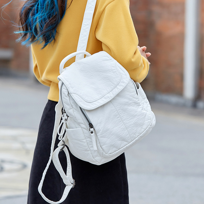 Women's Backpack White Washed  - Fashion Backpack Women review and price