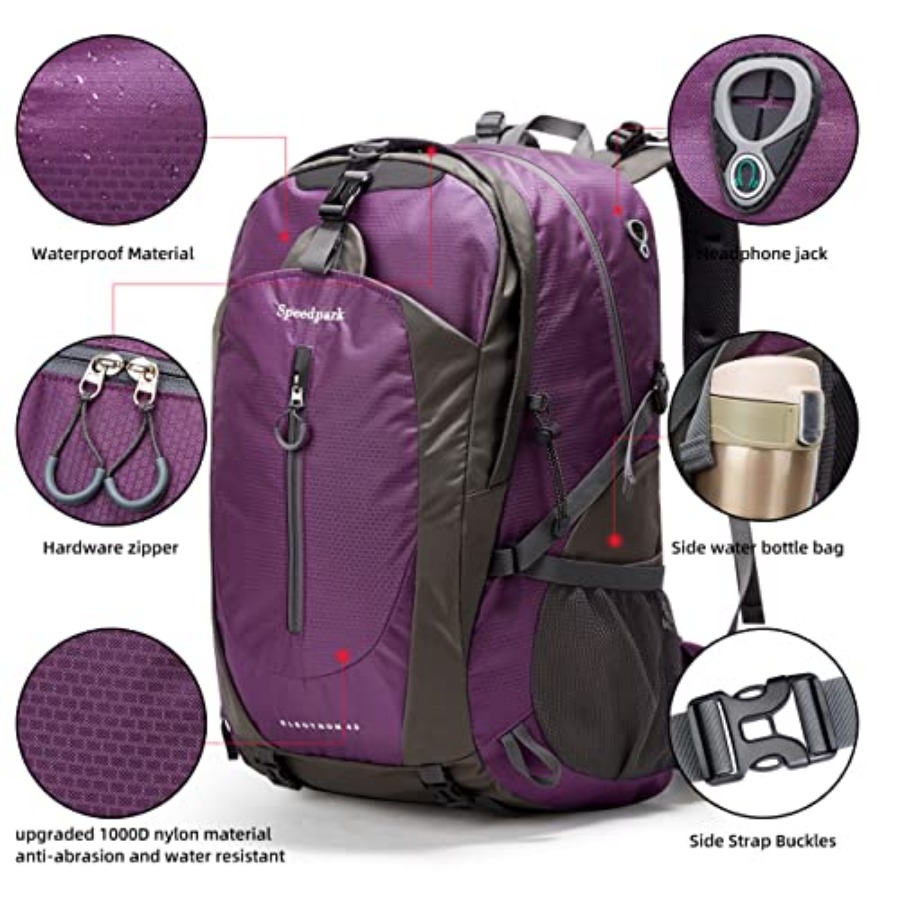 Hiking Backpack 40L Waterproof - Rain Cover Backpack review and price