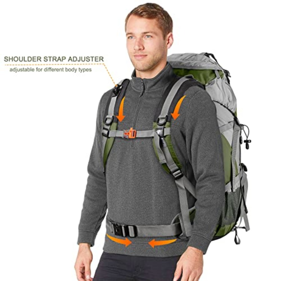 Loowoko 50L Hiking Backpack, W - Rain Cover Backpack review and price