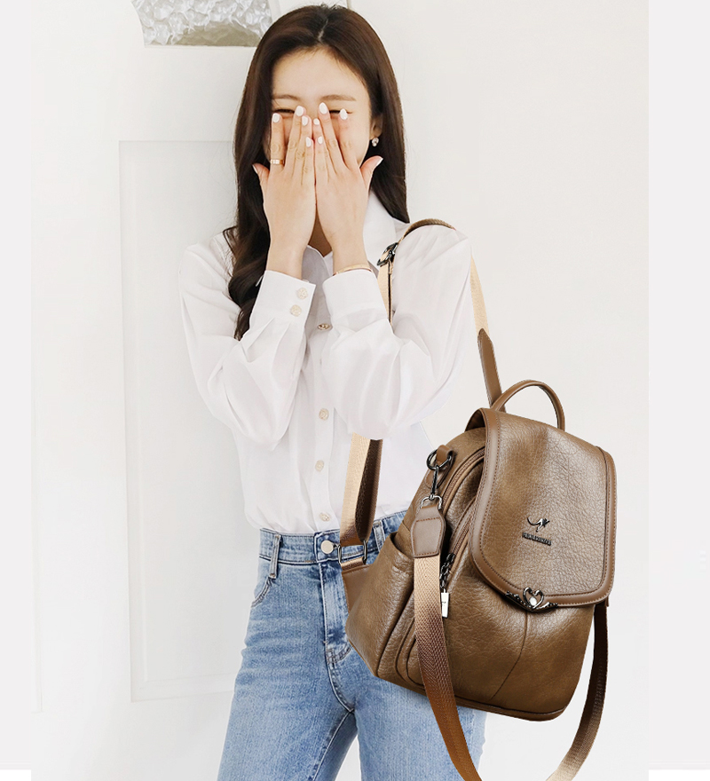 2026 new Ladies Bookbag Rucksa - Leather Backpack Vintage review and price