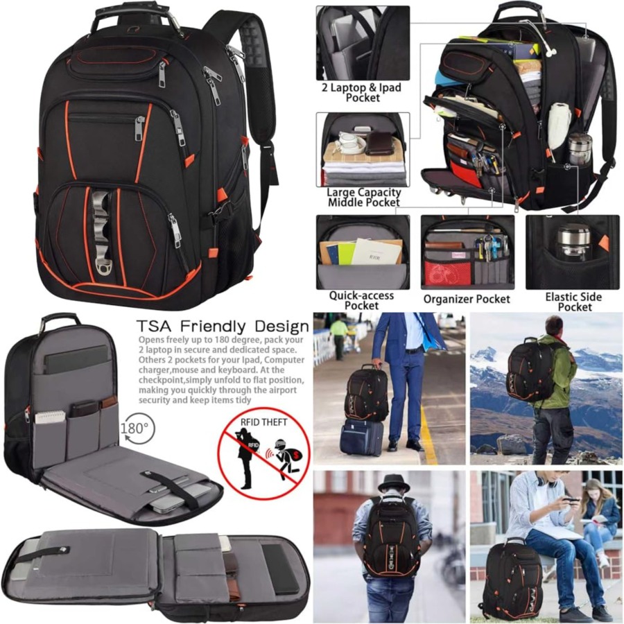 Travel Laptop Backpack, Extra  - Travel Backpack Anti Theft review and price