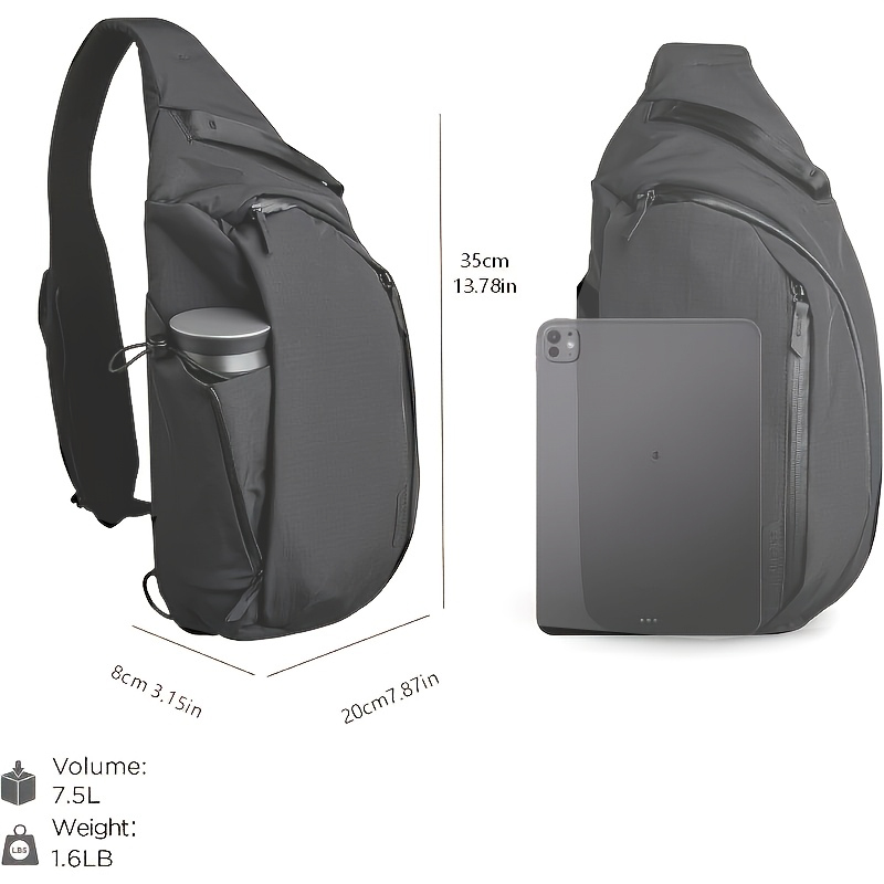 Right Shoulder Chest bag  7.5L - Sling Backpack Shoulder review and price