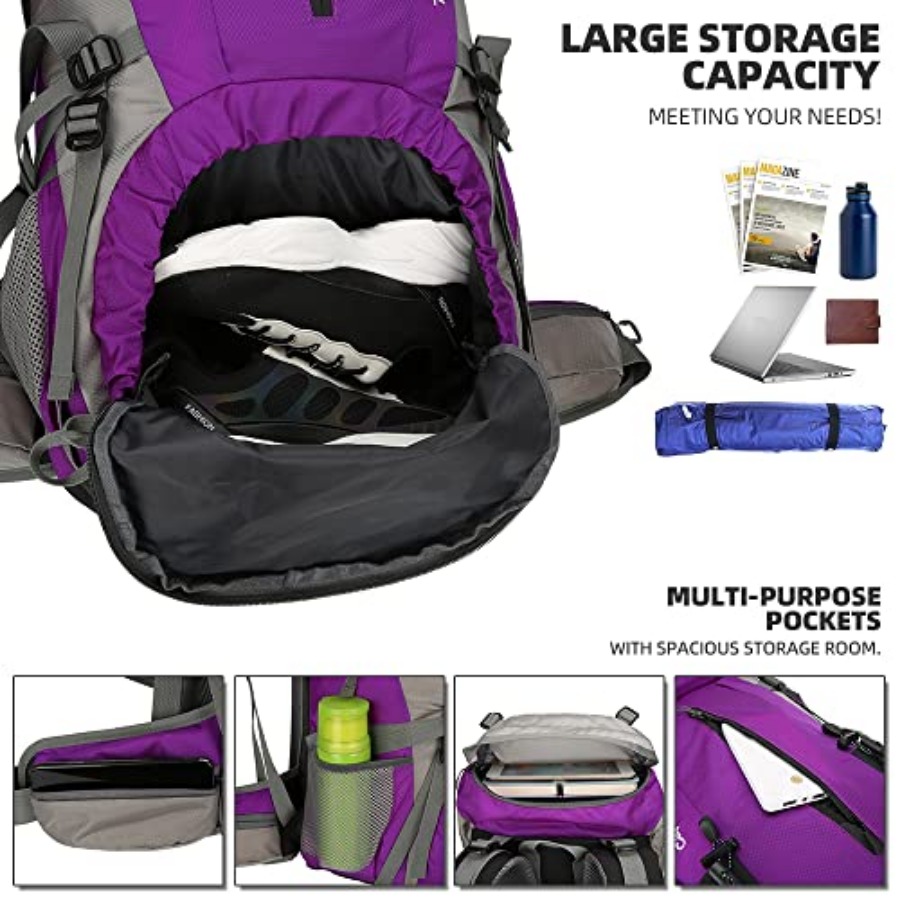 70L Hiking Backpack with Rain  - Rain Cover Backpack review and price