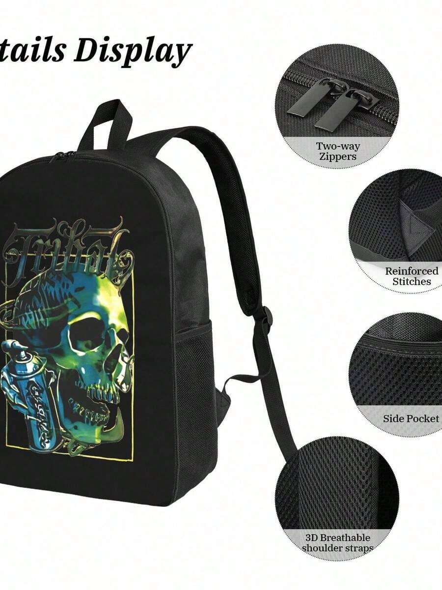 Graffiti Skull Waterproof Back - Travel Backpack Anti Theft review and price
