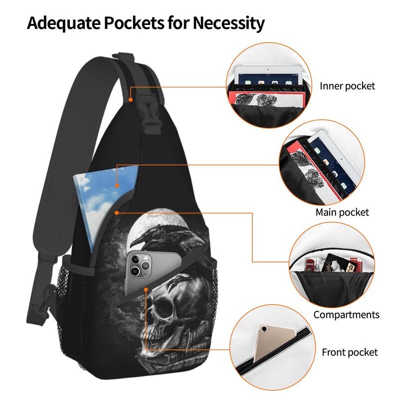 Crow The Skull Sling Crossbody - Sling Backpack Shoulder review and price