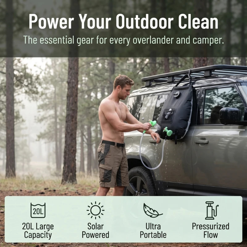 20L Solar Shower Bag Large Cap - Hydration Pack Outdoor review and price