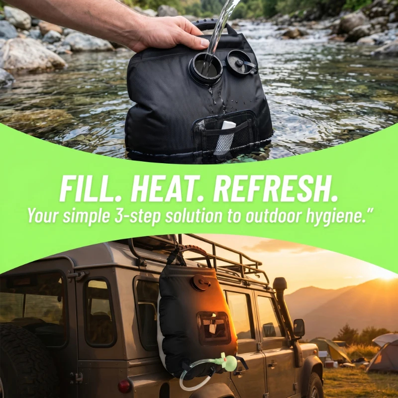 20L Solar Shower Bag Large Cap - Hydration Pack Outdoor review and price