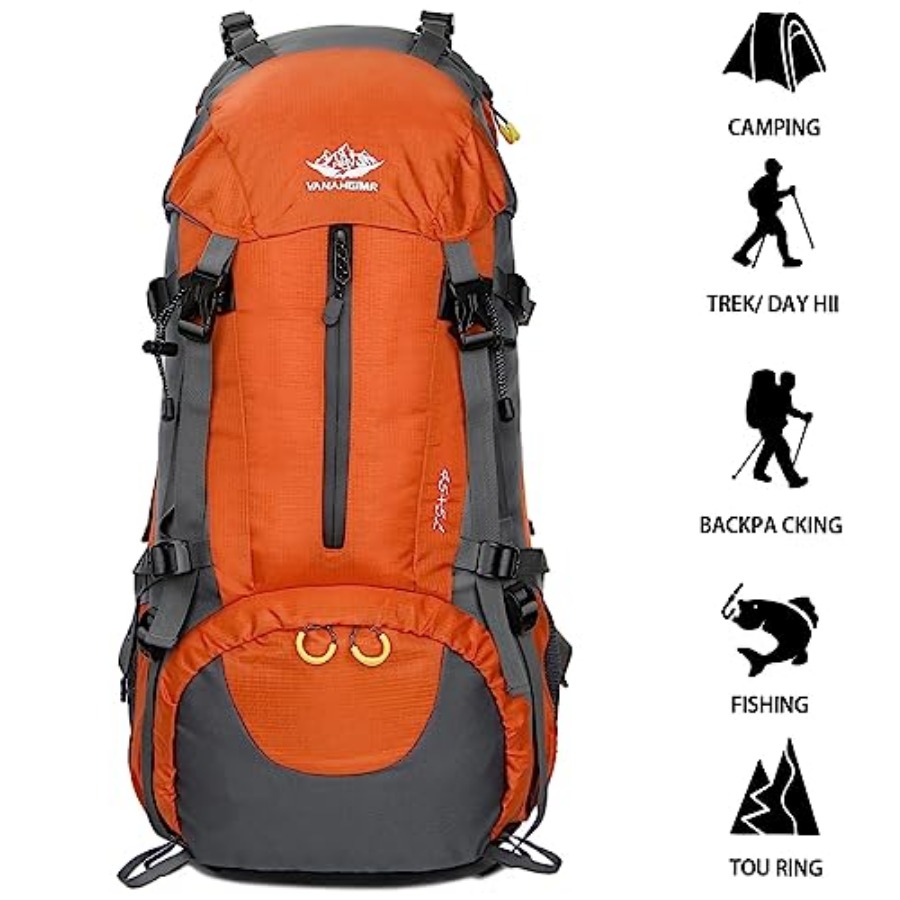 50L Hiking Backpack Men Campin - Rain Cover Backpack review and price