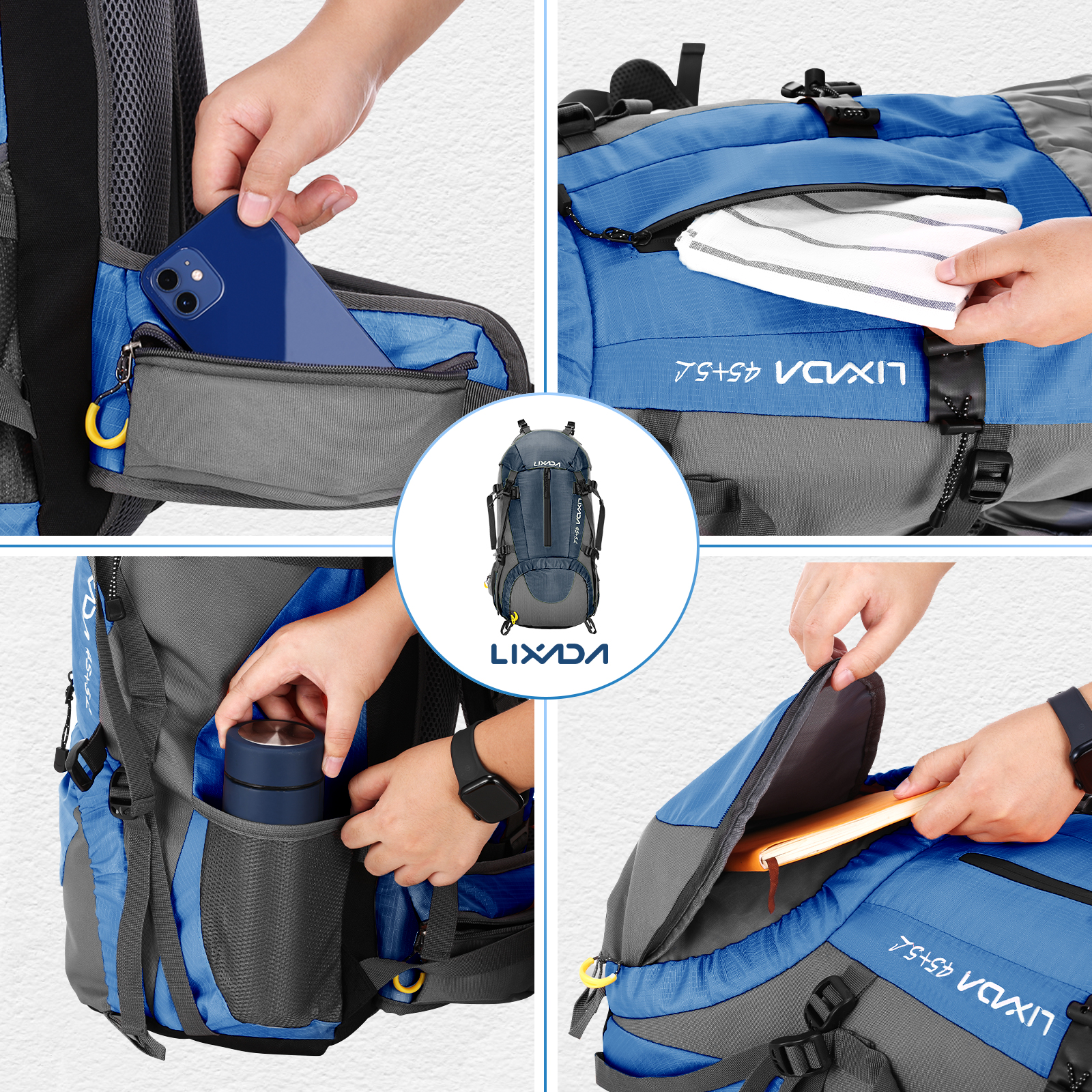 Lixada 50L Large Waterproof Tr - Rain Cover Backpack review and price
