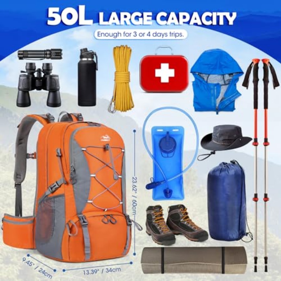 50L Hiking Backpack Waterproof - Hiking Backpack Waterproof review and price