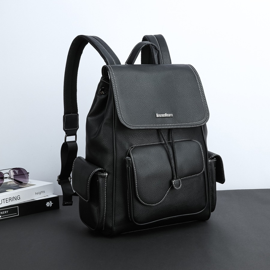【New Arrival】Women's Black Fau - Leather Backpack Vintage review and price